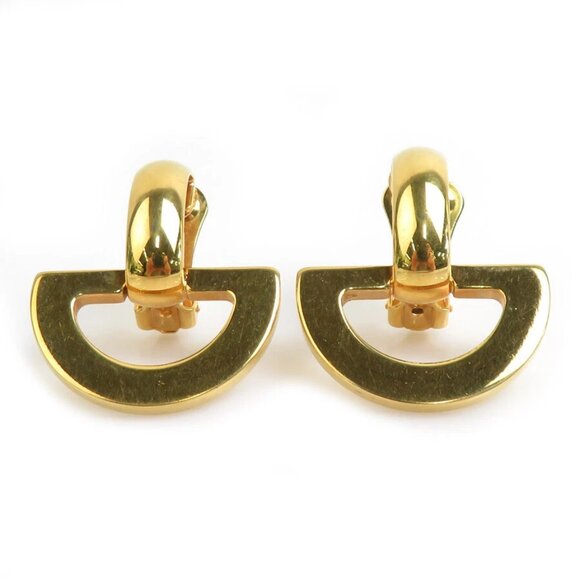 Auth CELINE Earrings Gold Metal - Picture 1 of 8